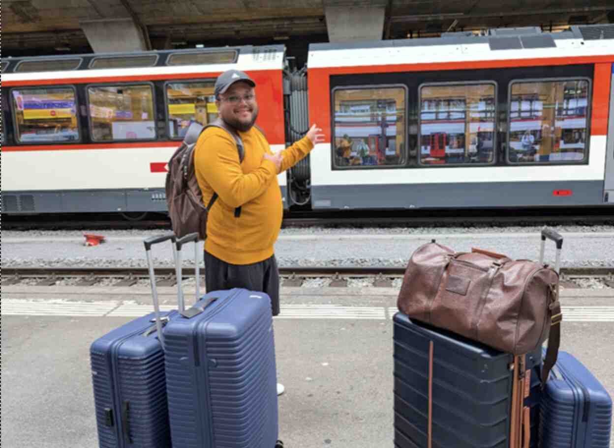 Swiss Travel Pass with scenic train in background