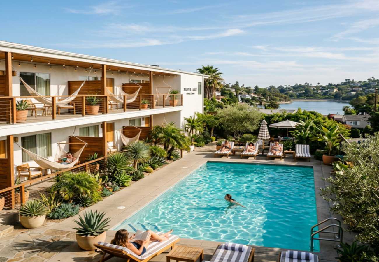 Silver Lake Pool and Inn — chic converted motel with aquamarine pool and neighborhood cool