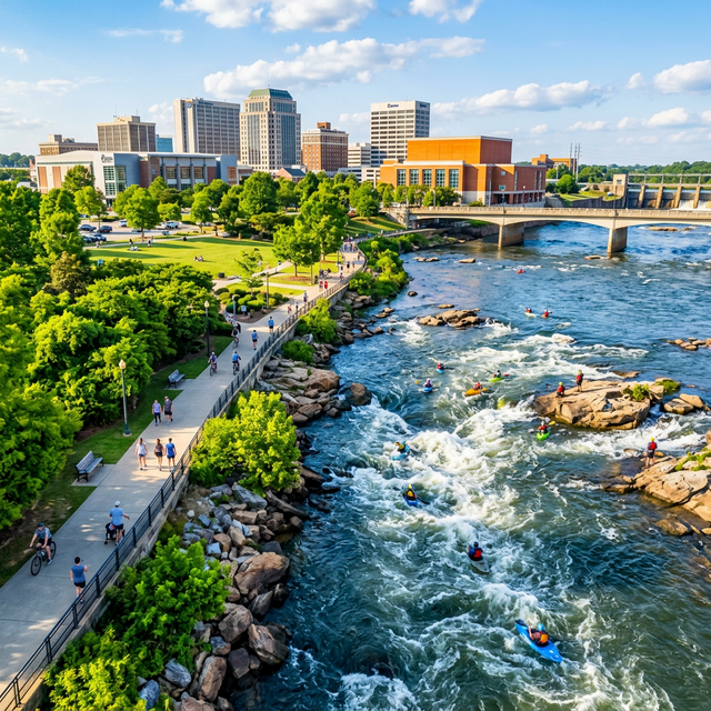 Columbus Georgia Chattahoochee River Riverwalk and whitewater park