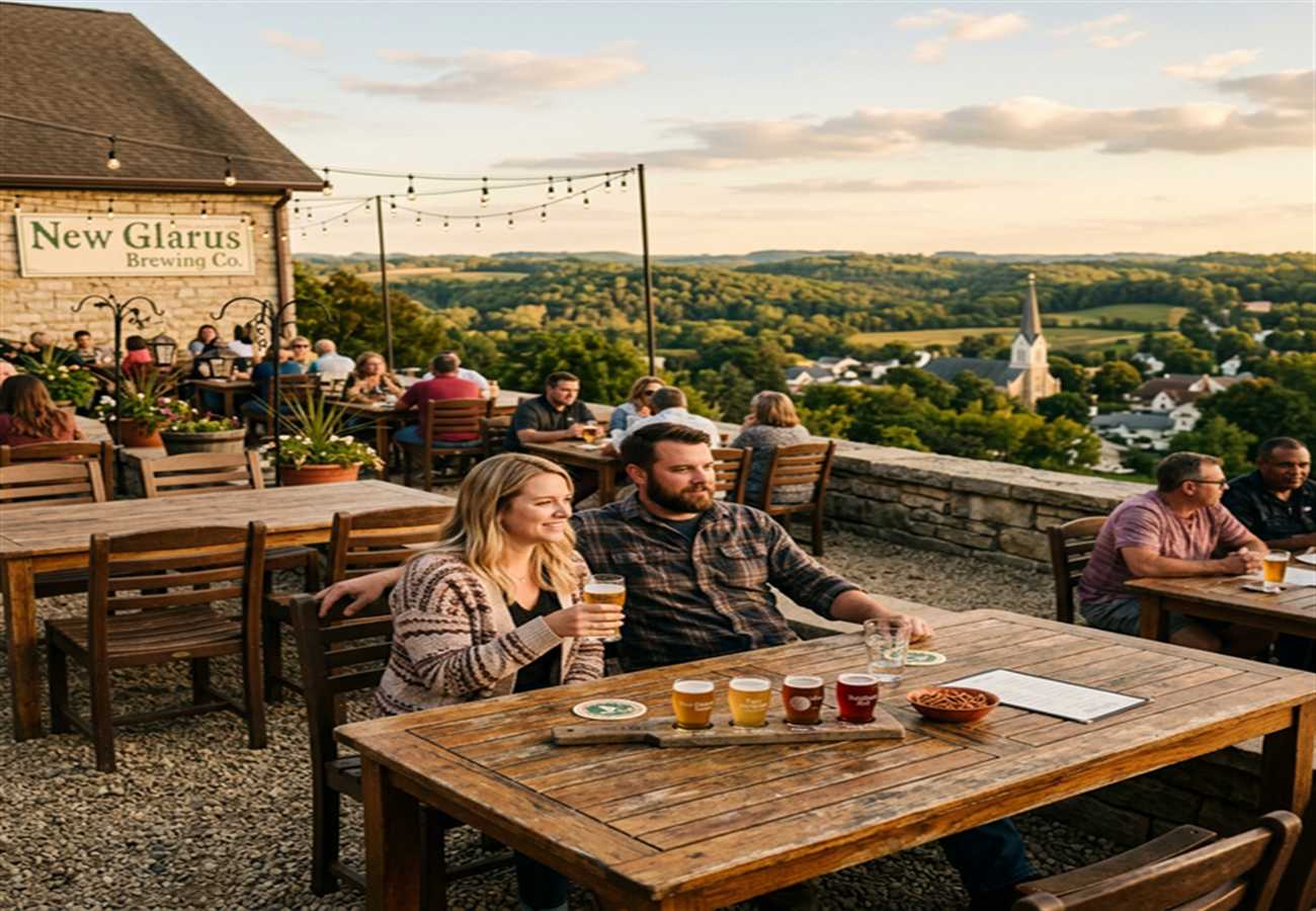 New Glarus Brewing Beer Garden View