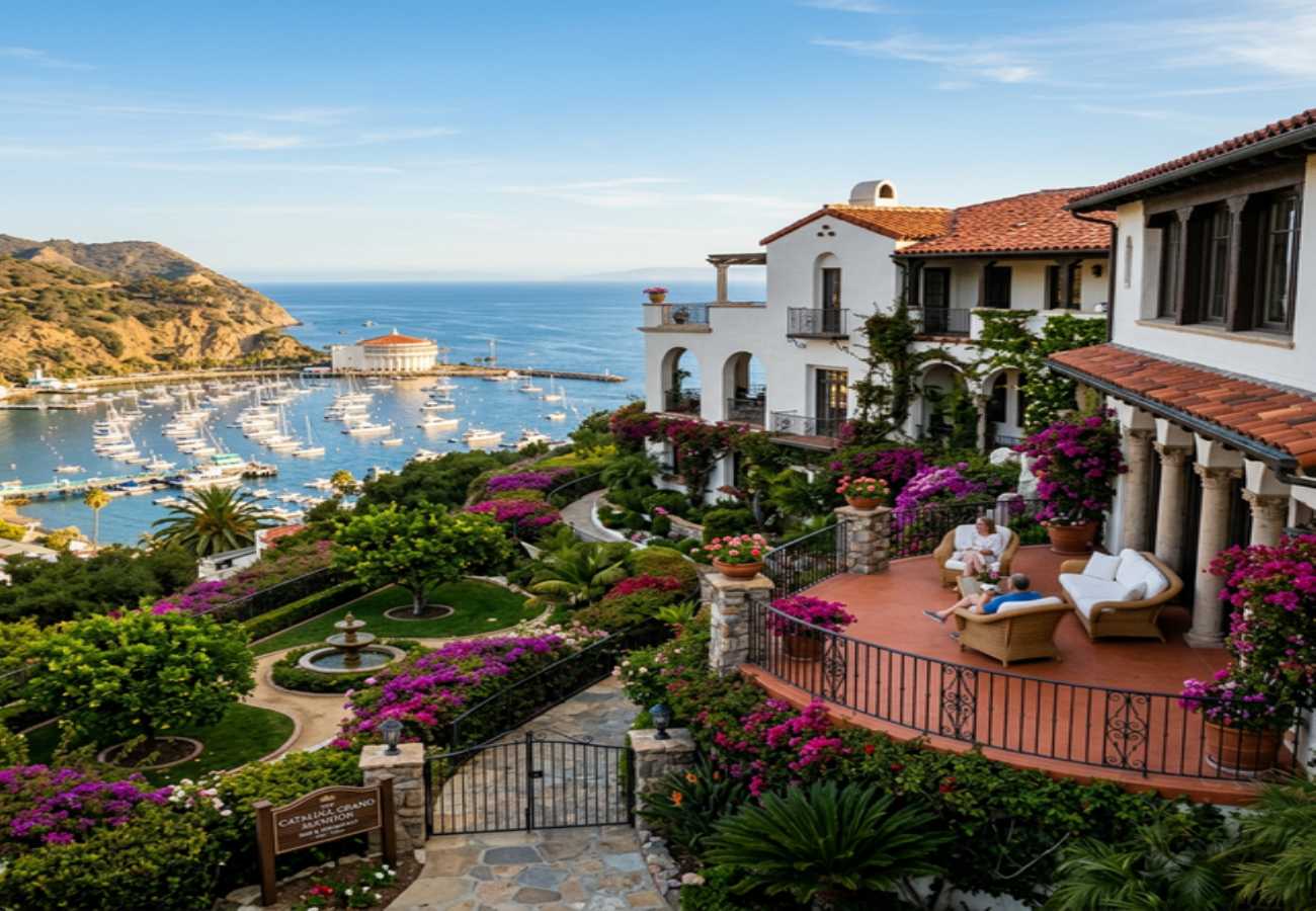 Inn on Mt. Ada, Catalina Island — hilltop mansion with panoramic harbor views
