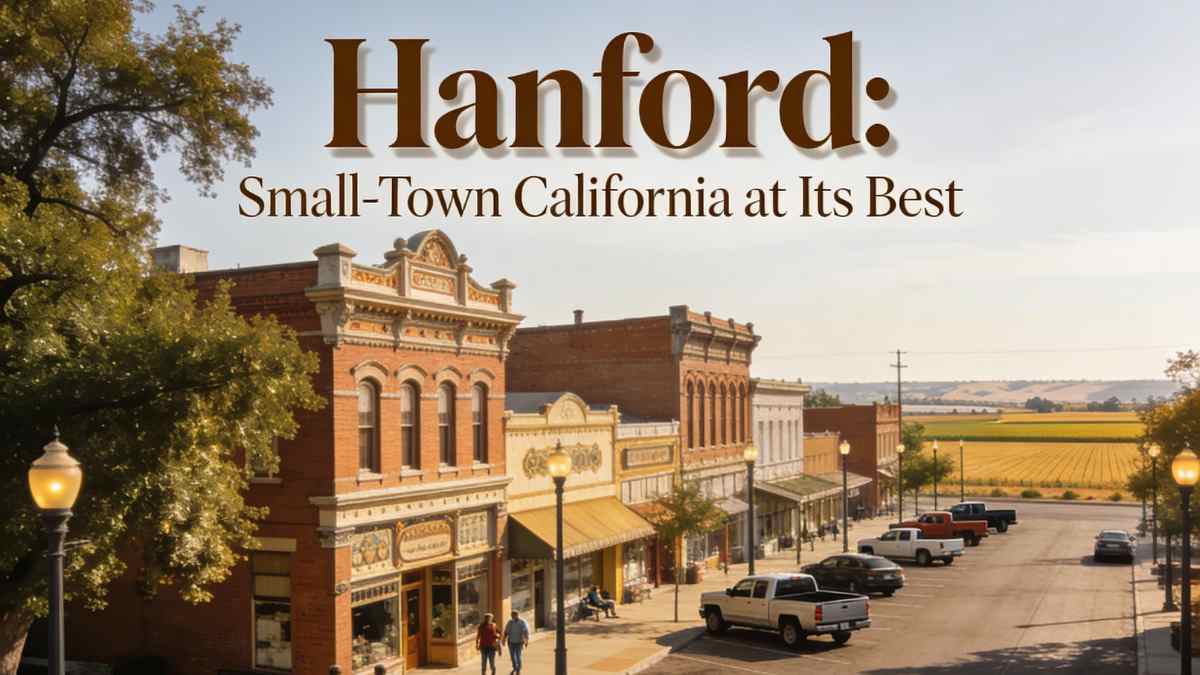 Historic downtown Hanford with restored buildings and China Alley district