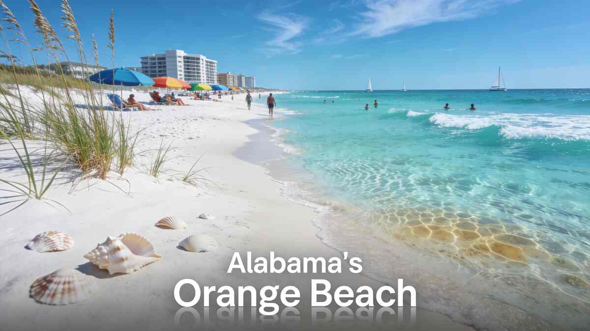 Orange Beach with families at affordable waterfront parks