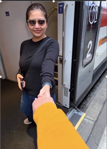 Swiss Travel Pass with scenic train in background